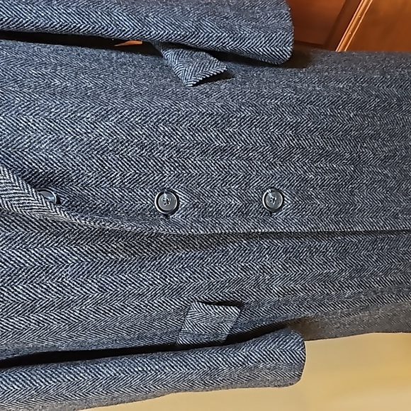 HART SCHAFFNER & MARX COAT BRILLS TRENCH PURE VIRGIN WOOL MEN'S VINTAGE - Picture 3 of 11